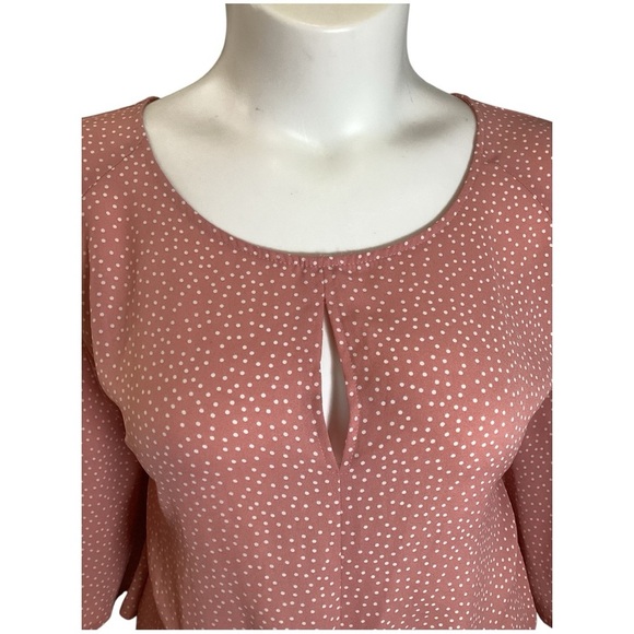 Elegant Pink Tie-Front Blouse, Size 3X - Picture 3 of 11